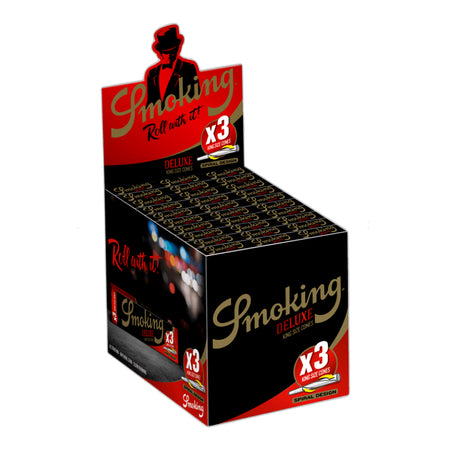 Clearance Smoking Deluxe King Size Cones - Spiral Design X3 (30 pcs/box))