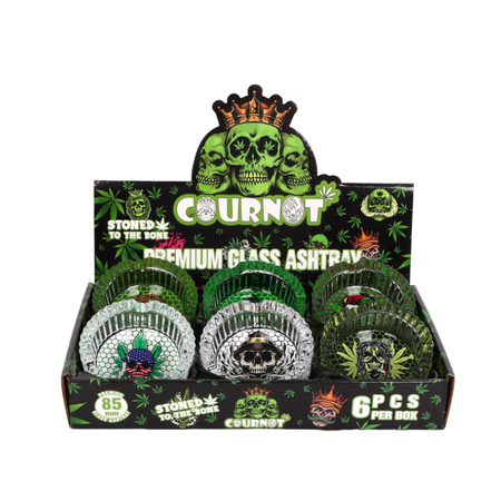 Premium Glass Ashtray Cournot Round – 85mm (6 Pack)