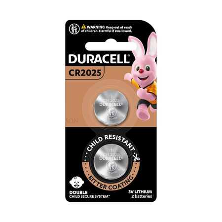 Duracell Lithium Coin Battery CR2025 2 pack x 10 cards