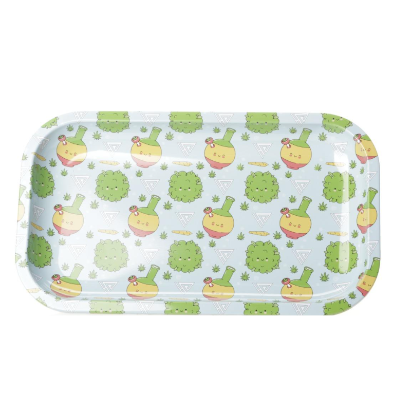 Cute Green Bong Metal Rolling Tray