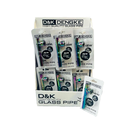 D&K Rainbow Glass Pipe on Card with Screen SM2806x 24