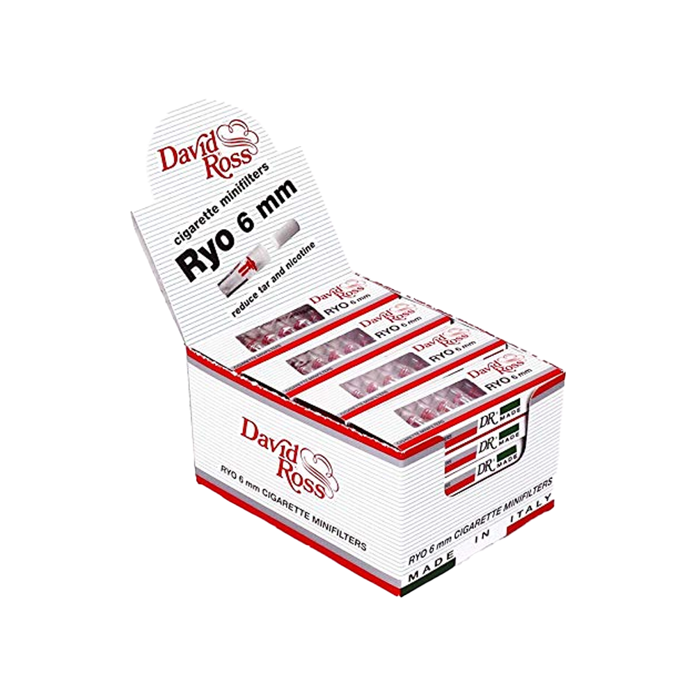 David Ross Ryo 6mm Cigarette Plastic Filter x 24