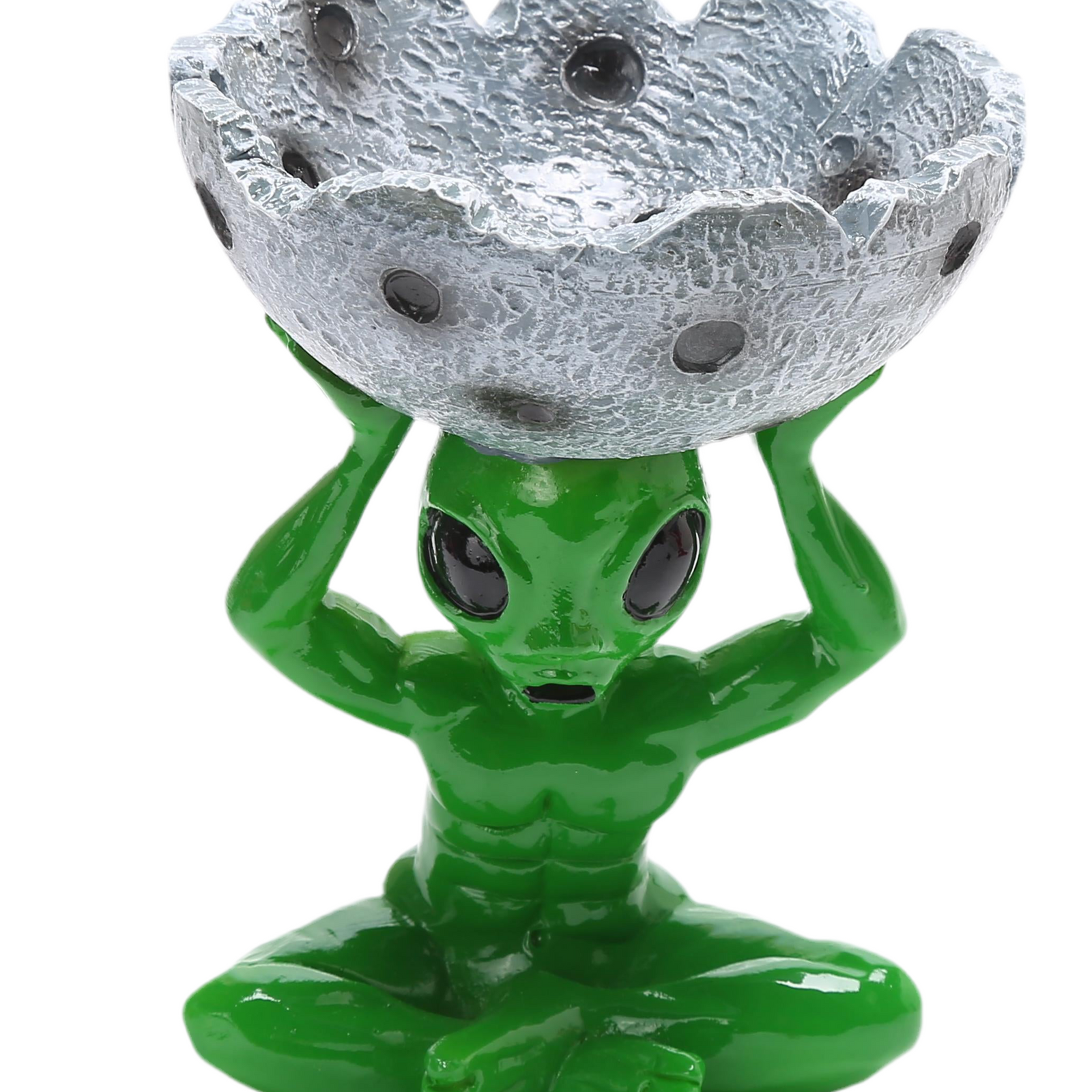 Resin Ashtray boxed - Green Alien Design