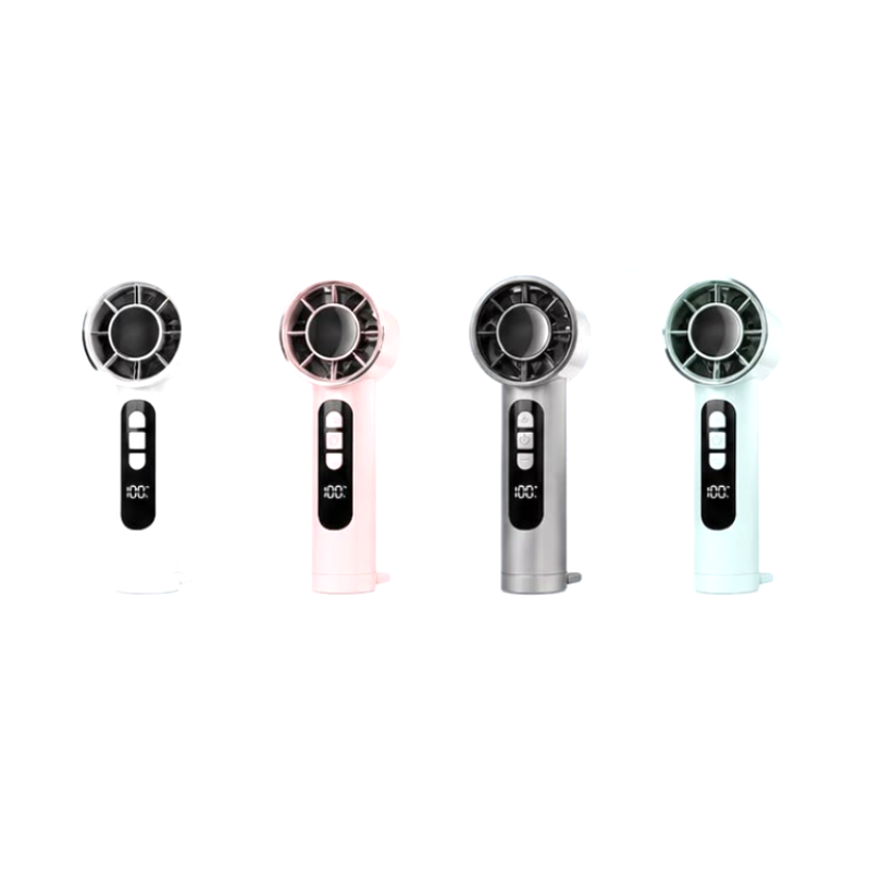 DM-81 Turbocharged Outdoor High Speed Fan | 5-Speed Portable Rechargeable Handheld Cooling Fan with Digital Display & Type-C Charging (3000mAh)
