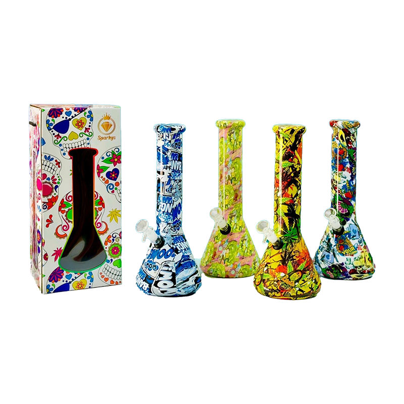 SM-3348 – 36cm 9mm Printed Glass Bong