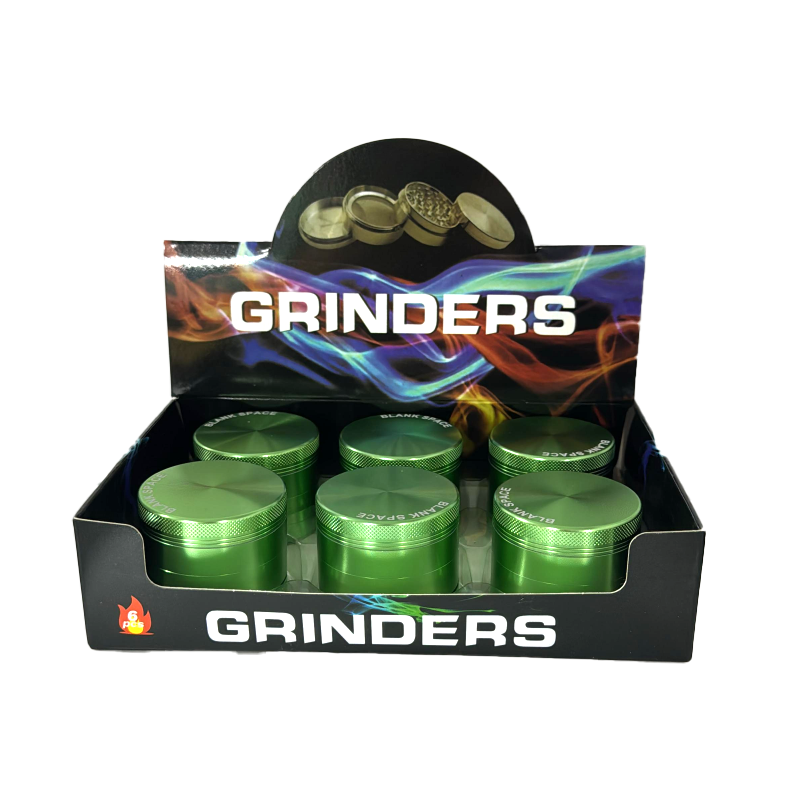 D&K Herb Metal Grinder Green 6 Pack