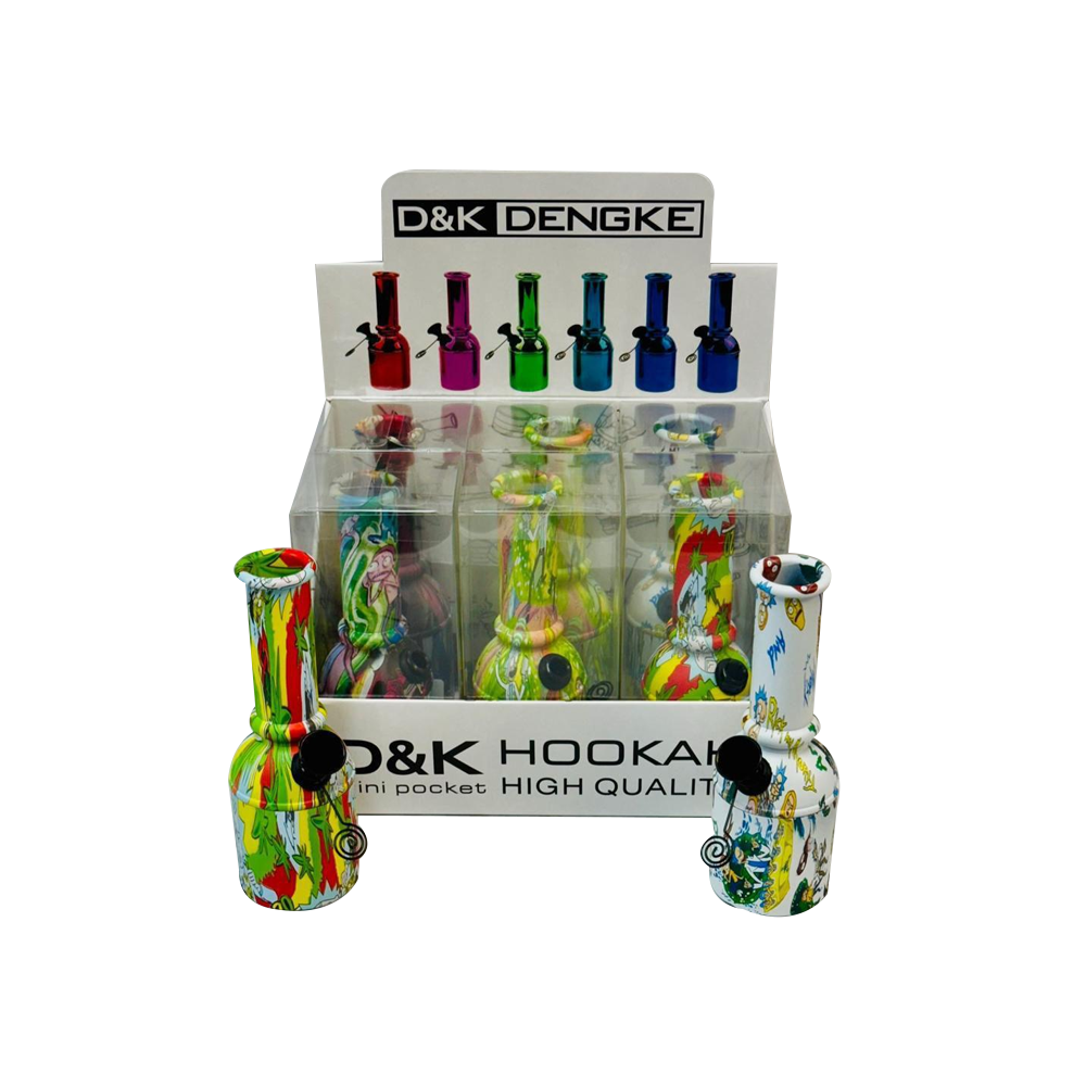 D&K 15cm Printed Acrylic Bong x 6