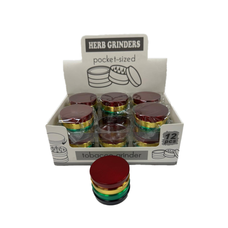 D&K Herb Gold Shine Grinder 40mm 12 Pack
