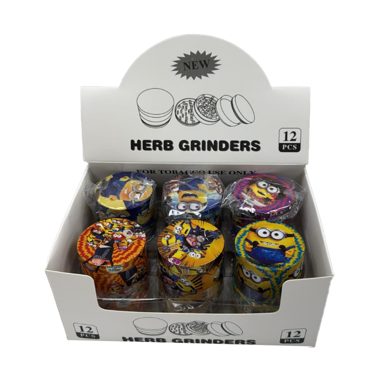 D&K Herb Cartoon Grinder 50mm 12 Pack