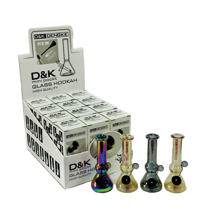 D&K Shiny Mini Glass Bong SM-3032 x 12