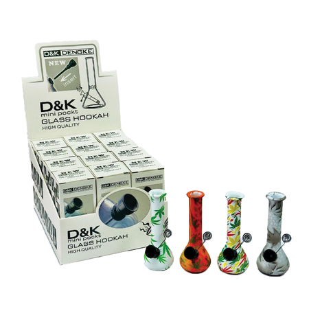 D&K Printed Mini Glass Bong SM-3128 x 12