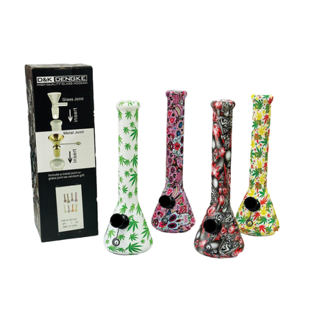 D&K Printed Glass Bong 30cm x 9mm SM-3145