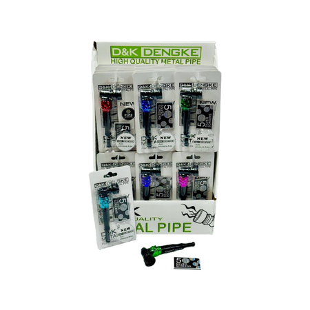 D&K Skull Metal Pipe & Silver Screen 9cm SM-3143 x 24