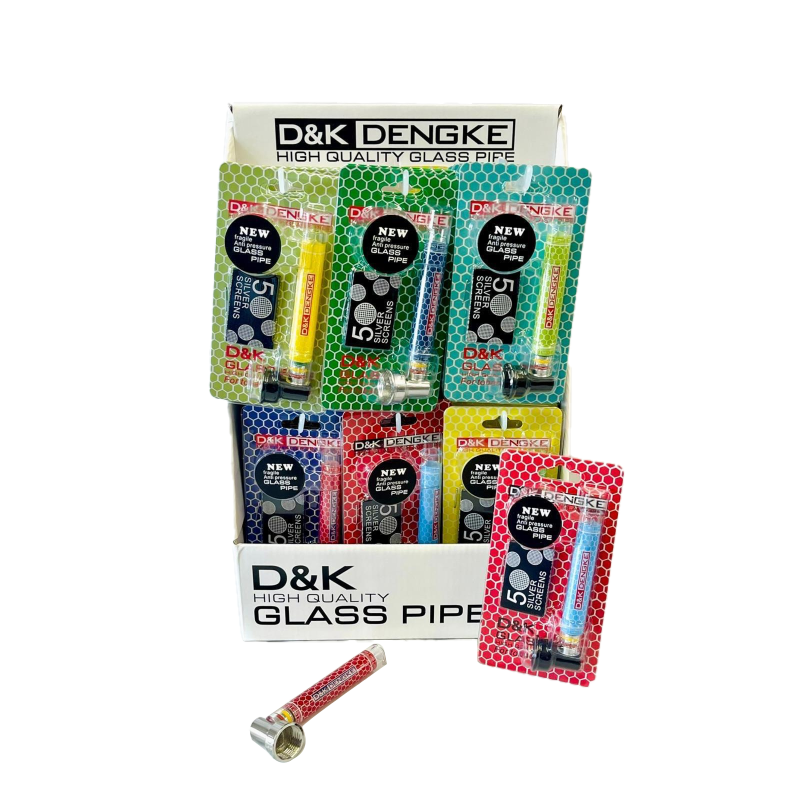 D&K Glass Pipe & Silver Screen 12cm  SM-2664 x 24