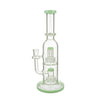 Dab Rig with Double Percolator – Clear & Mint Green