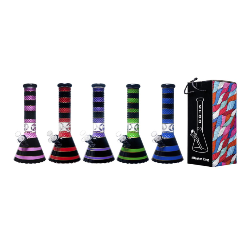 Glass Beaker Bong Diamond-Cut Assorted Colors SS-5212