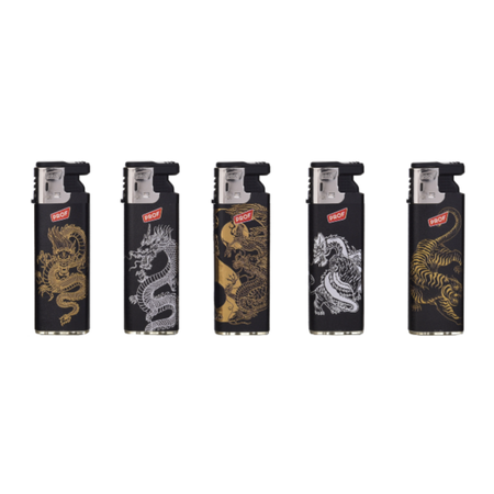 PROF 3D Effect Tiger & Dragon Slide Cap Windproof 50 pack