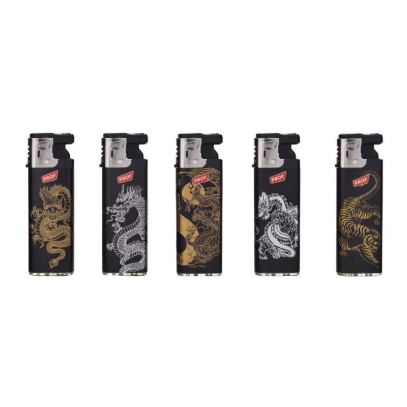 PROF 3D Effect Tiger & Dragon Slide Cap Windproof 50 pack