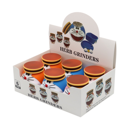 SINGLE Large Character Herb Grinder Assorted Colours x 1