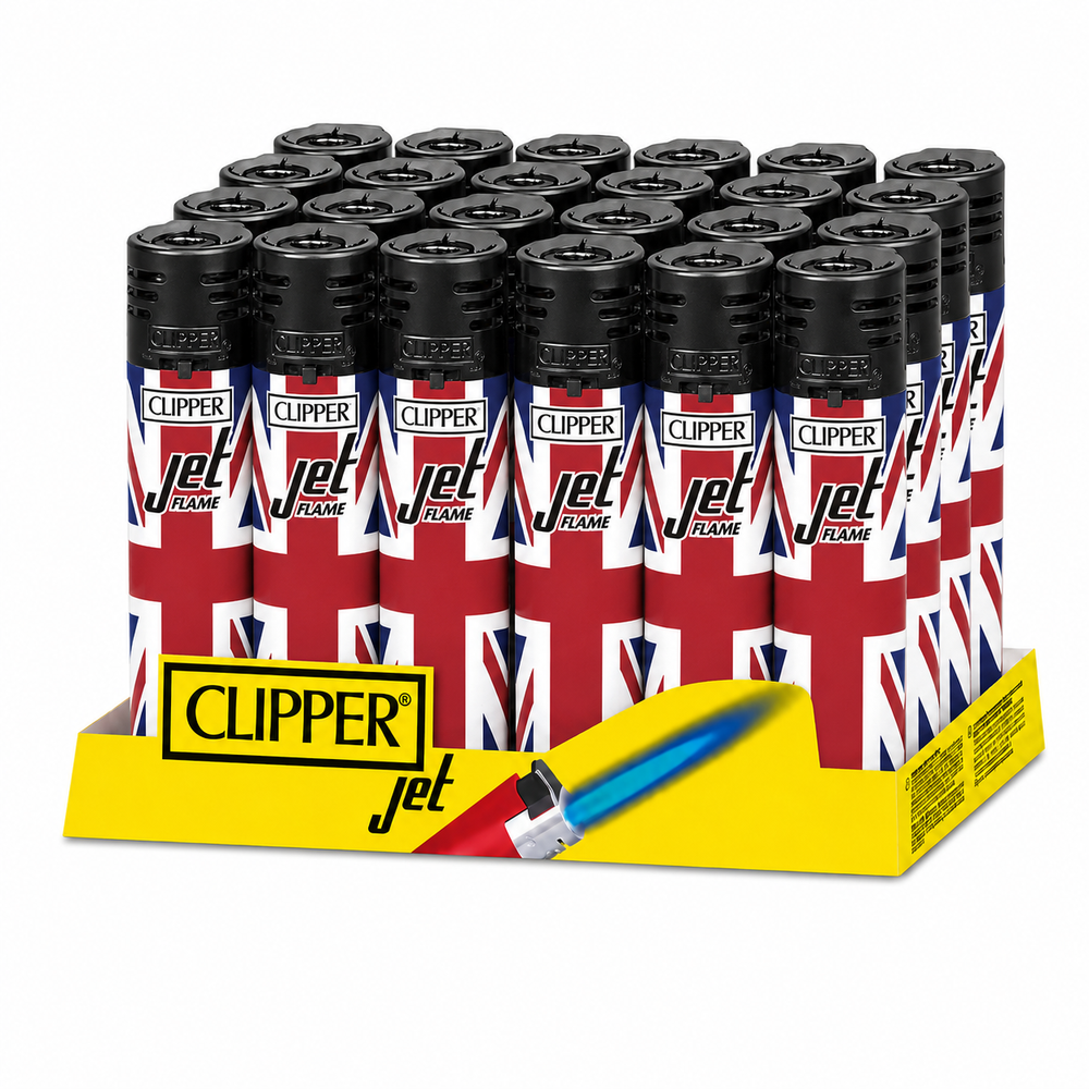 Windproof Clipper Jet Flame Lighter  UK FLAG 5 x 24 lighters CKJ5B001UKH
