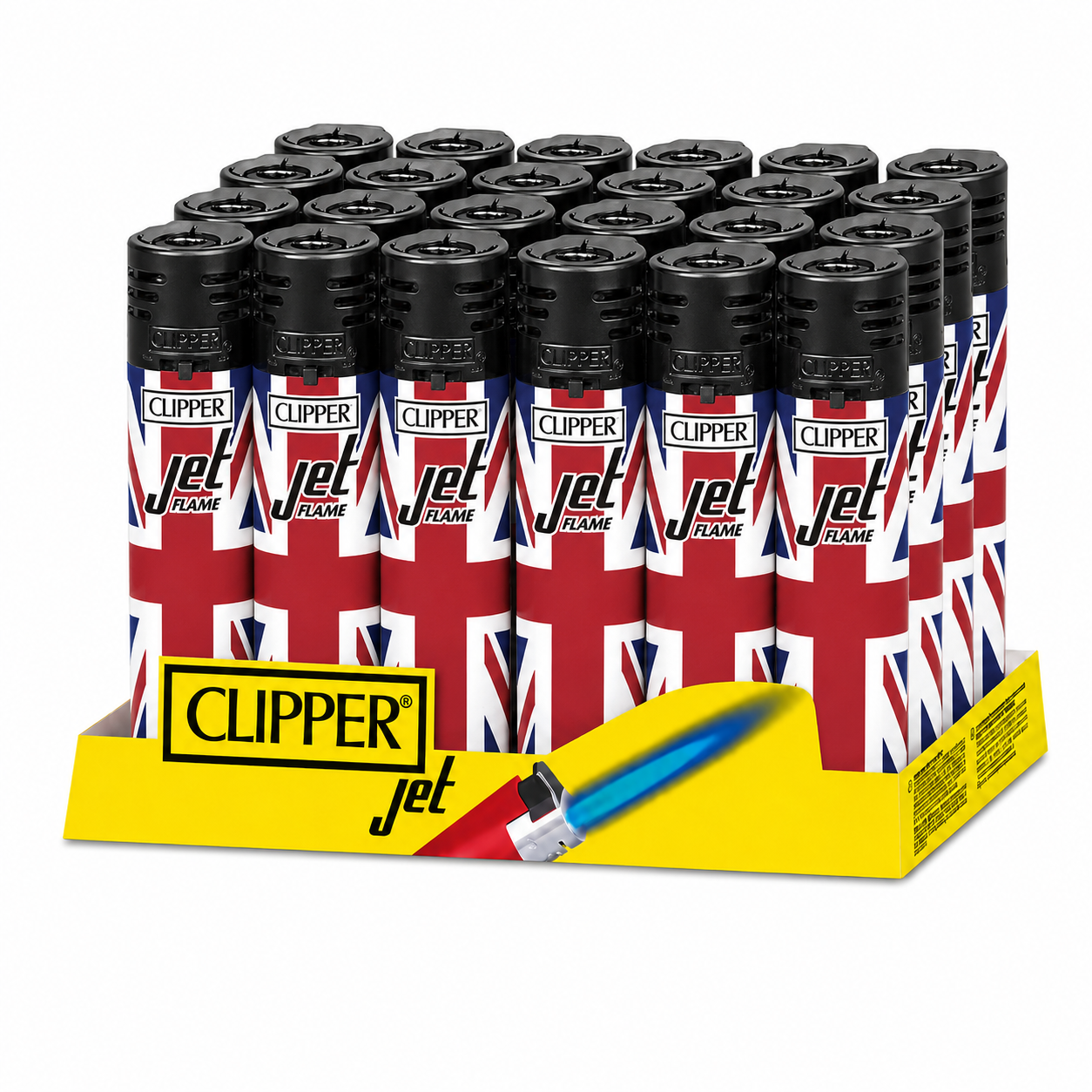 Windproof Clipper Jet Flame Lighter  UK FLAG 5 x 24 lighters CKJ5B001UKH