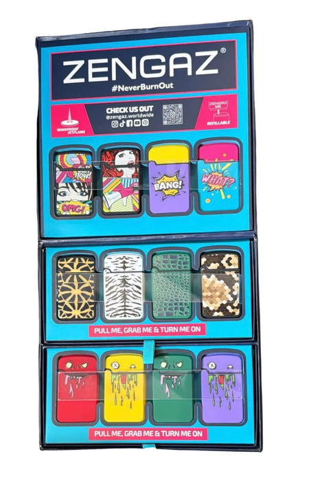 Zengaz Cube ZL-33 Jet Lighter 48 lighters - Assorted