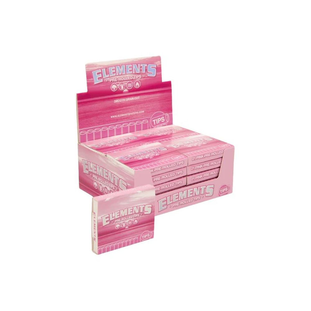 Elements Pink Pre Rolled Tips 21 Tips 20 pack