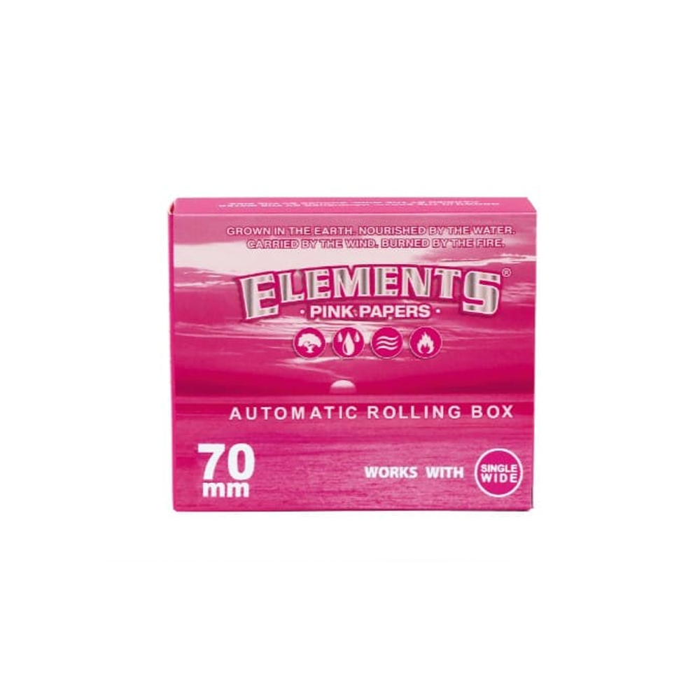 Elements Metal 70mm Automatic Rolling Box Tin Pink x 5