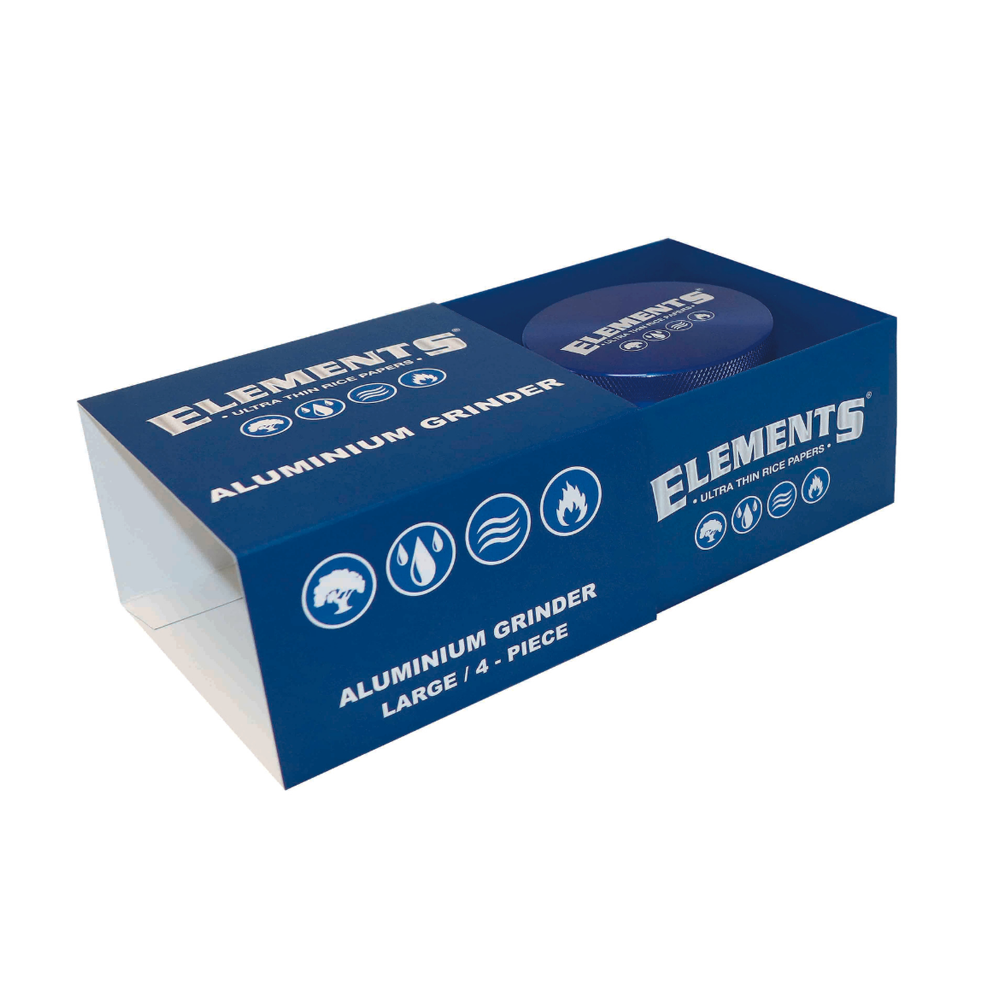 Elements Large 4 Part Metal Grinder Blue