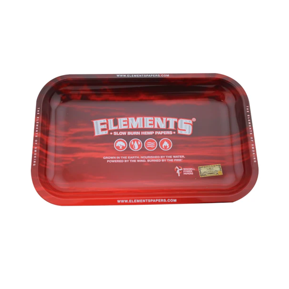 Elements-Metal-Rolling-Trays-Red-Large-13.5"