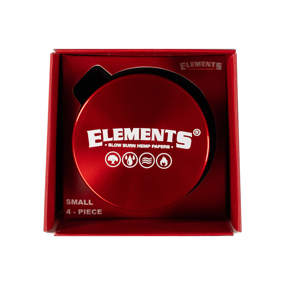 Elements Small 4 Part Metal Grinder Red x 1