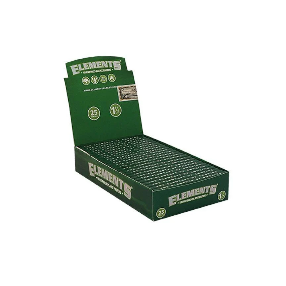 Elements Green 1 1/4 Size Rolling paper