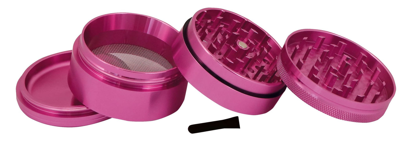 Elements Medium 4 Part Metal Grinder Pink