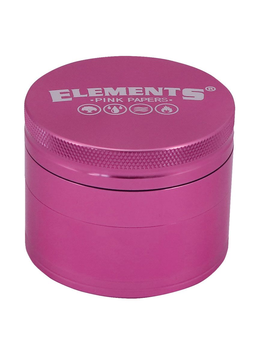 Elements Medium 4 Part Metal Grinder Pink