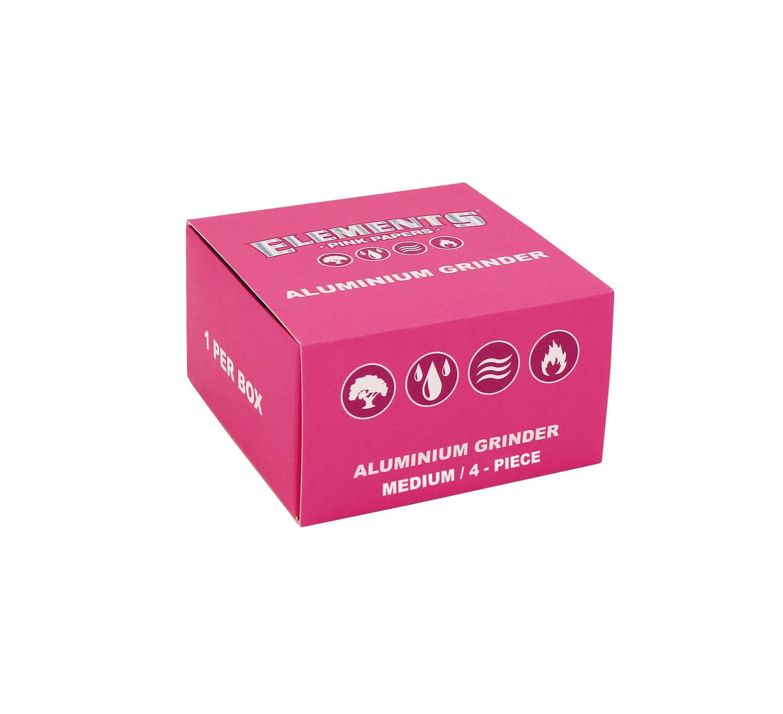 Elements Medium 4 Part Metal Grinder Pink