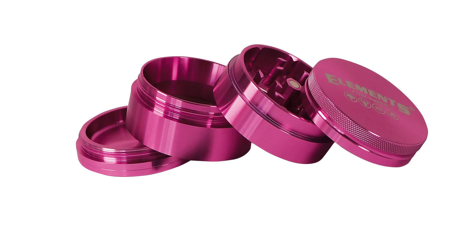 Elements Medium 4 Part Metal Grinder Pink