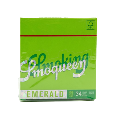 Smoking ‘ Smoqueen’ Emerald King Size Rolling Paper 50 pack