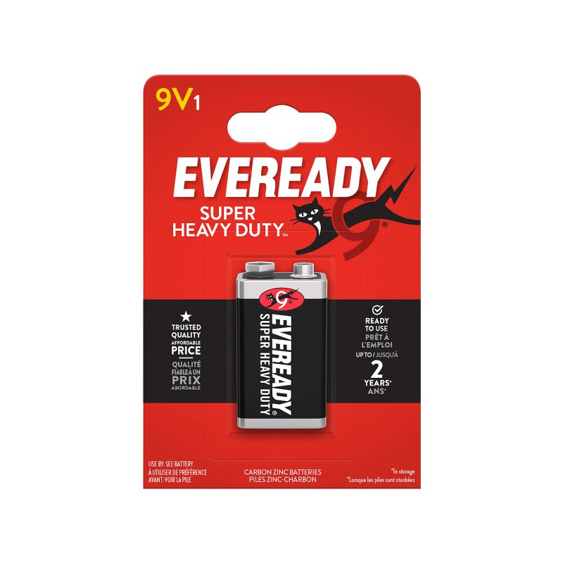 Eveready Super Battery 9V PP3 6F22 Pack of 12