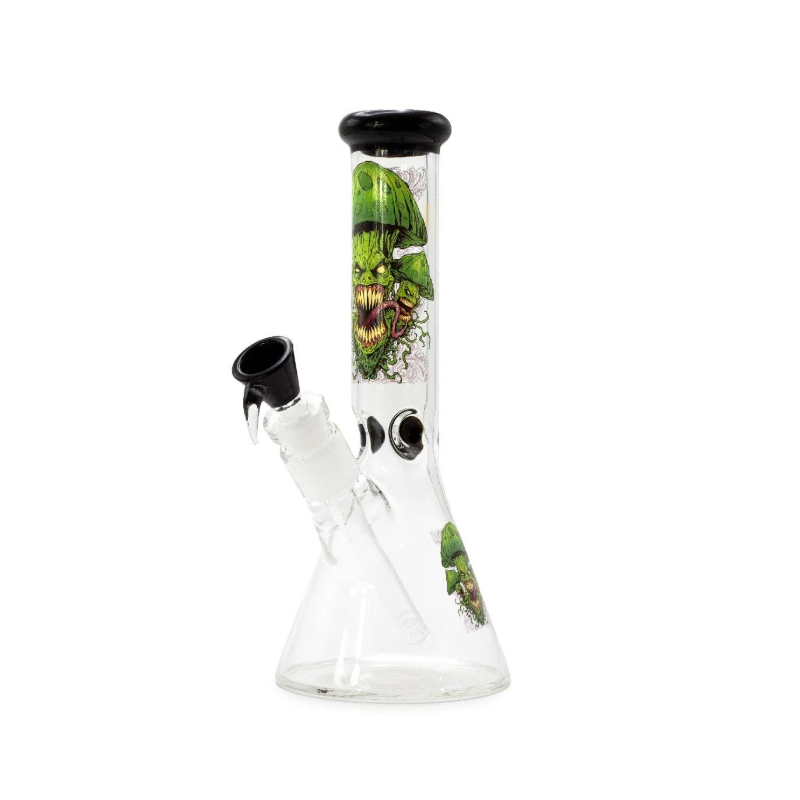 Evil Mushrooms - Beaker Bong White H:26cm - Ø:40mm - SG:18.8mm