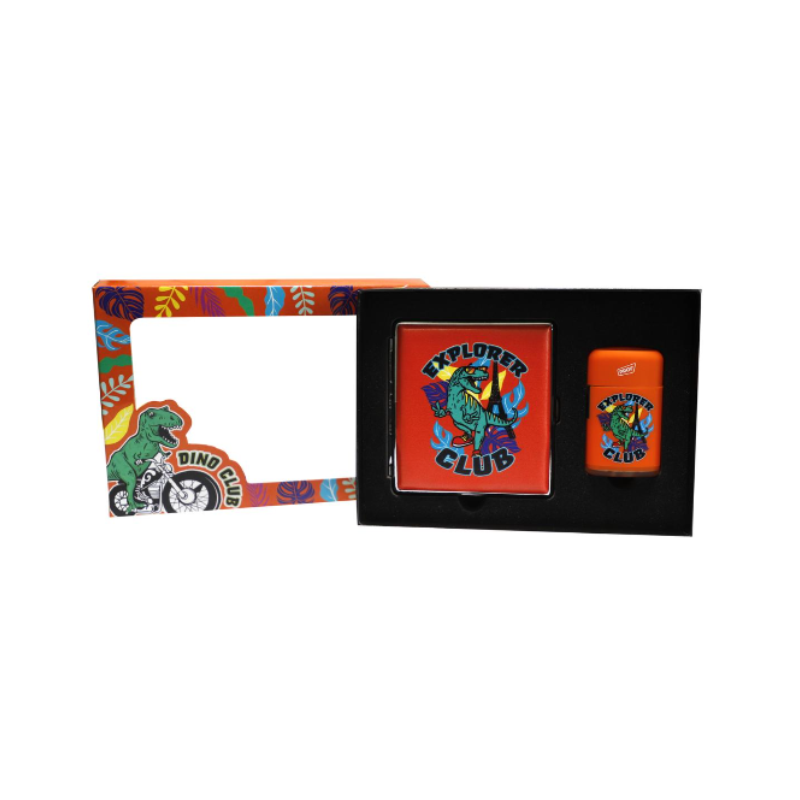 Champ High Cool Dino Gift Set Lighter + Cigarette Case
