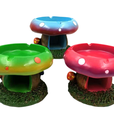 Resin Ashtray boxed - Mushroom Design Assorted Colours