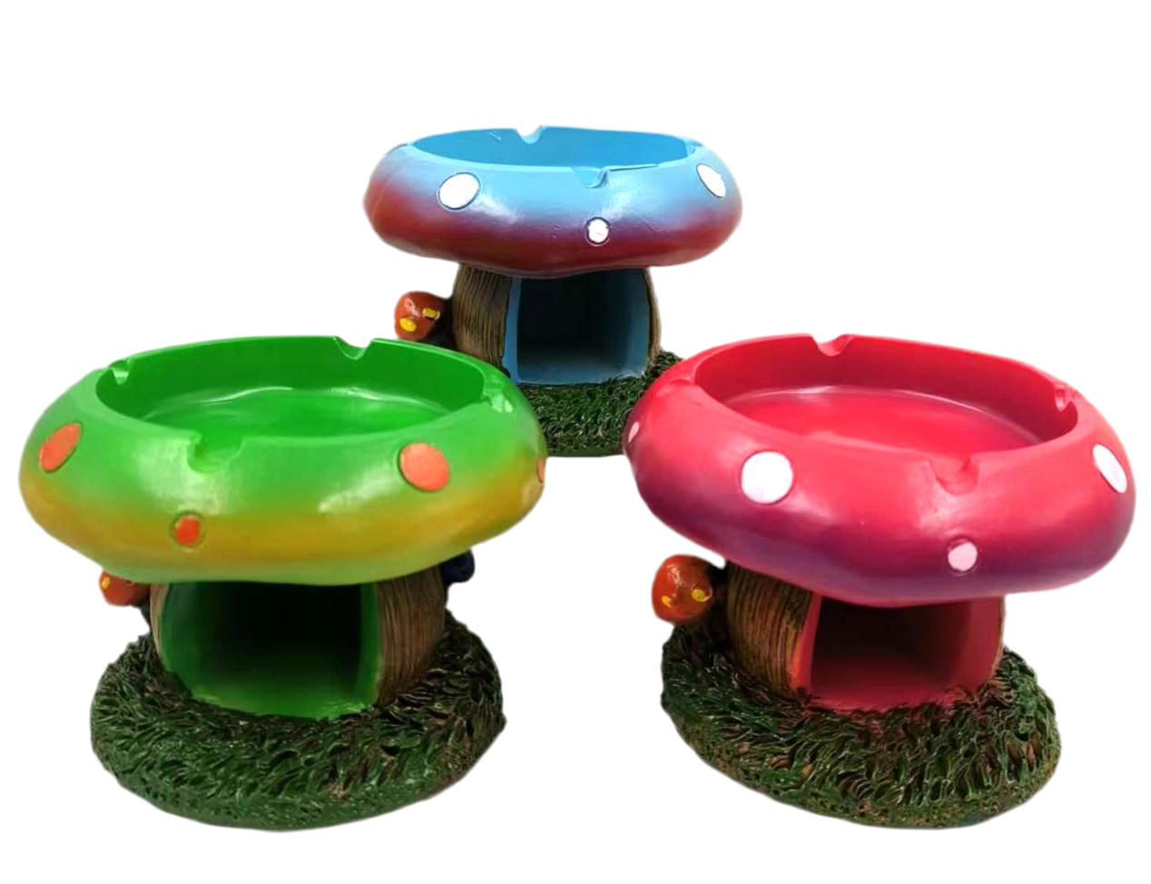Resin Ashtray boxed - Mushroom Design Assorted Colours