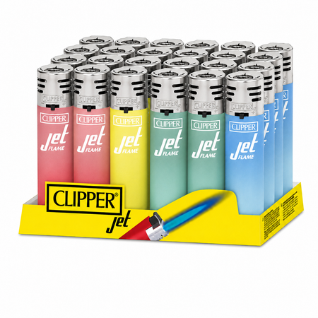 Windproof Clipper Jet Flame Lighter METALLIC GRADIENT x 24 pack CKJ2B022UKH