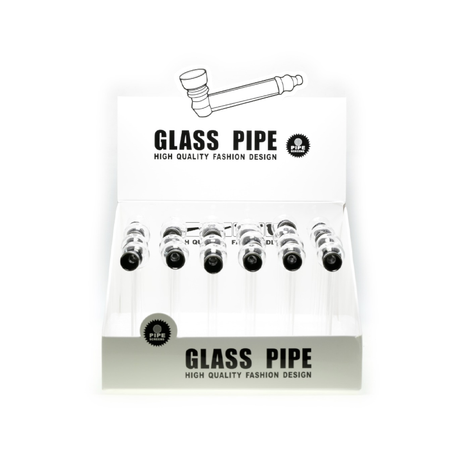 Glass Pipe Bowl Clear  Pipe 4inch FE-3207 24 pack
