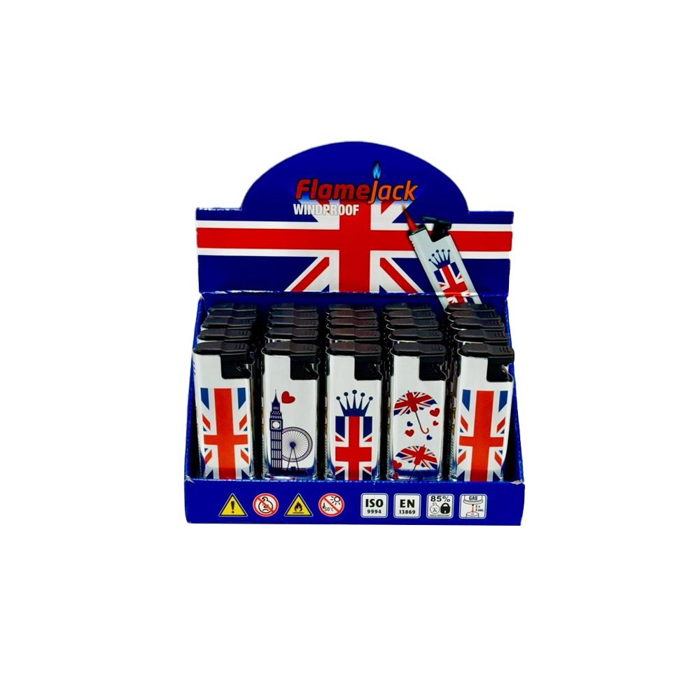 Flamejack-Metal-Windproof-Case-Blue-Flame-Shiny-London-25pck