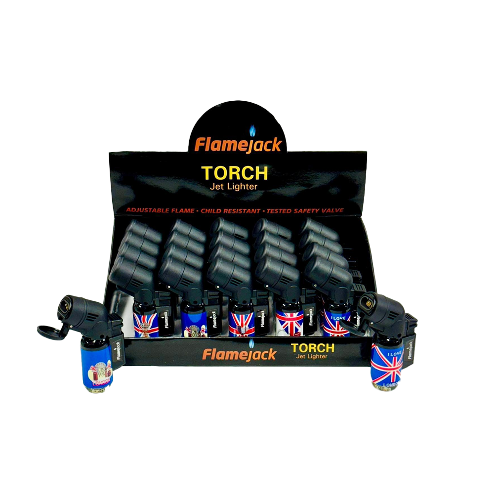 Flamejack Double Jet Lighter London Design x 20