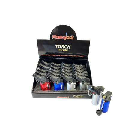 Flamejack-Torch-Jet-Metallic-Lighter-Single-Flame-x-20