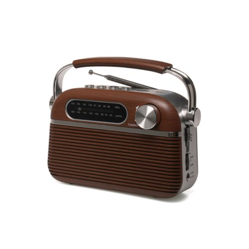 Lloytron Vintage Rechargeable Bluetooth AM/FM Radio (Model N6403WD)