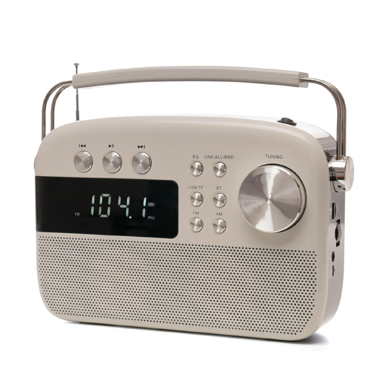 Lloytron 2 Band 'Encore' LCD Digital Rechargeable Portable AM/FM Radio + MP3