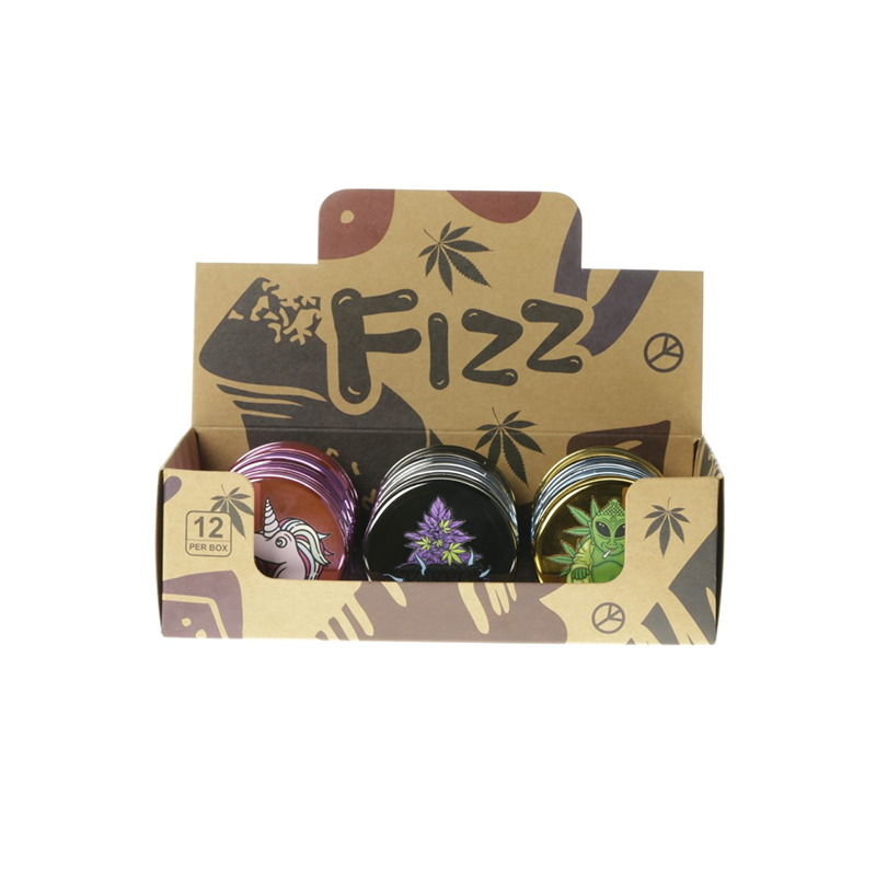 Fizz Mix Colour/Design Plastic Shiny Grinder 12 piece